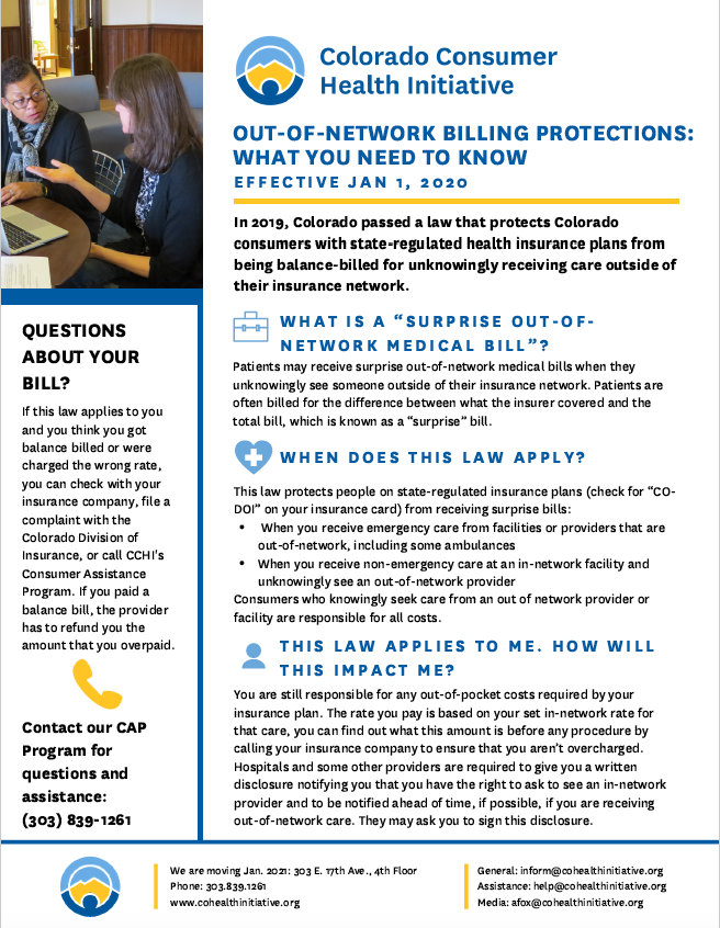 Out-of-network billing protections