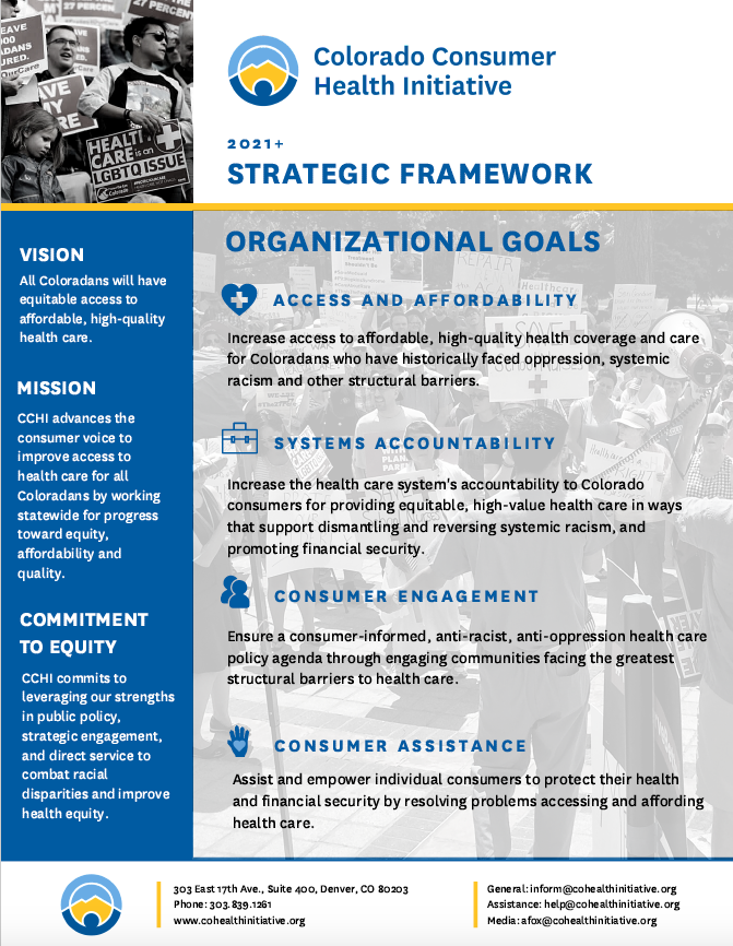 Image of CCHI's Strategic Framework (click for linked pdf)